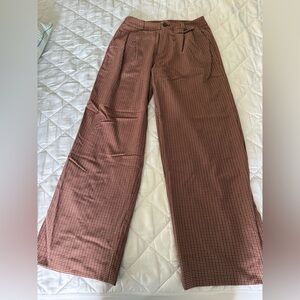 A New Day rust and brown plaid pants with pockets- women’s size 8